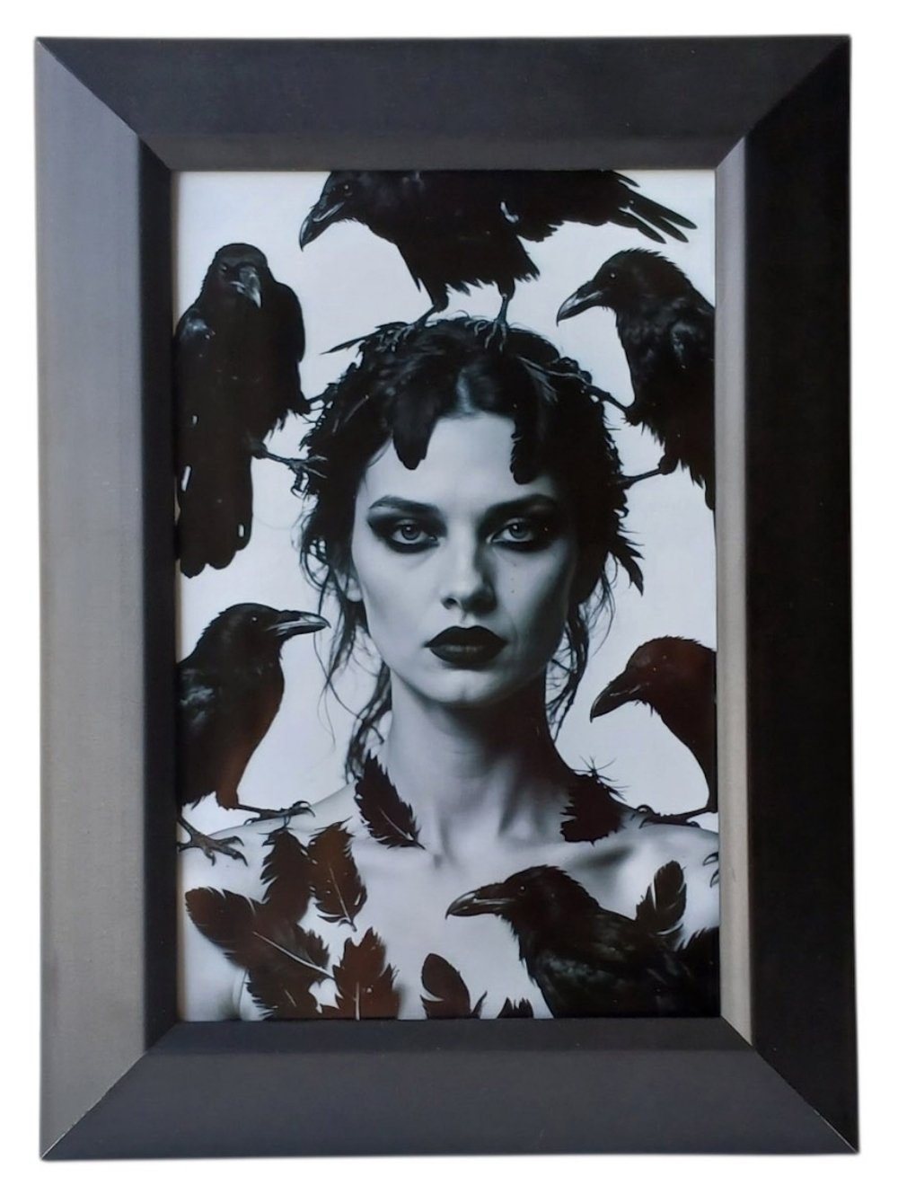 Black raven beautiful Women Gothic Goth Punk Rock Rockabilly Oddy Birds Beauty